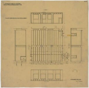 Fischer, Theodor; Kassel; Museum (jetzt: Hessisches Landesmuseum) - Saal für Gipsabdrücke (Grundriss,Wandabwicklungen)