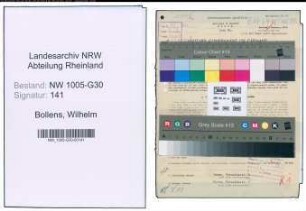 Entnazifizierung Wilhelm Bollens , geb. 18.03.1893 (Spediteur)