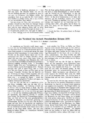 Am Vorabend des deutsch-französischen Krieges 1870 : (Schluss)