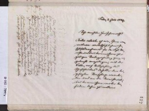 Schreiben an Kayser, Ministerial Baukommission. Begleitschreiben zum Tätigkeitsbericht vom 08.07.1889 (Brief)
