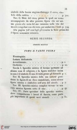 Tomo II: Parte prima