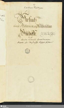 Versuch einer Historie derer Meißnischen Bischöffe - Mscr.Dresd.K.38