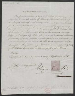 Verlagsschein über "Doux Souvenir, Op. 73" und "Le Retour, Op. 74"