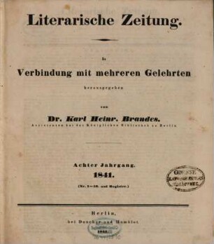 Literarische Zeitung. 8. 1841