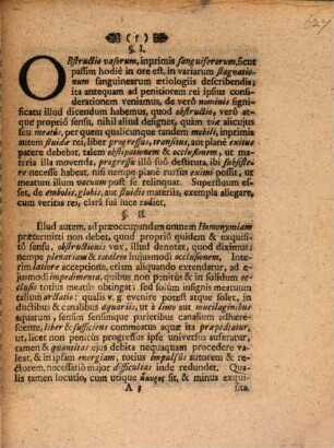 Diss. med. inaug. de obstructione vasorum sanguiferorum