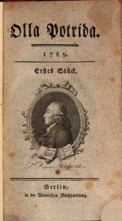 Olla potrida : eine Quartalschrift. 1789, 1789