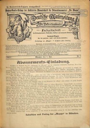 Die Mappe. Wochenausgabe, Deutsche Malerzeitung : Deutsche Maler- u. Lackiererzeitschrift. [16]. 1896/97