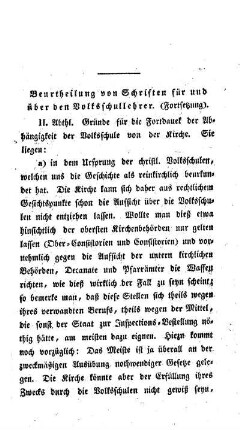 Beurtheilung von Schriften für und über den Volksschullehrer : ( Fortsetzung folgt)