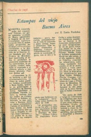 Estampas del viejo Buenos Aires : Charlas de café