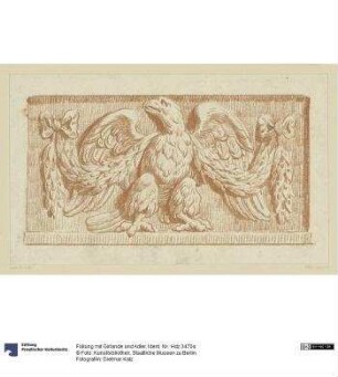 Füllung mit Girlande und Adler