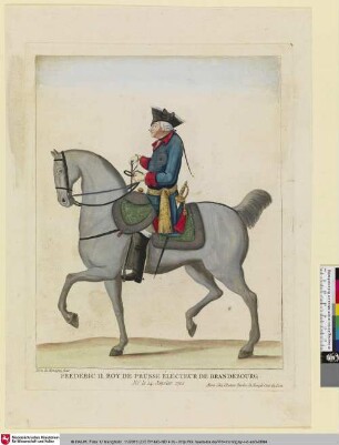 Frederic II. Roy de Prusse Électeur de Brandebourg