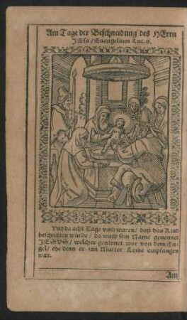 Am Tage der Beschneidung des Herrn Jesu/ ...
