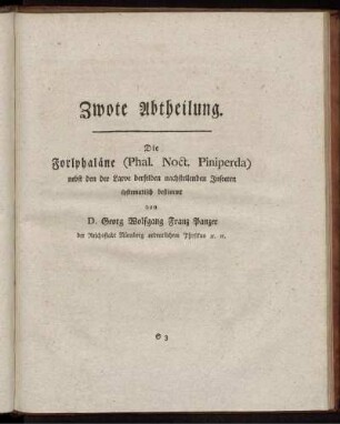 Zwote Abtheilung