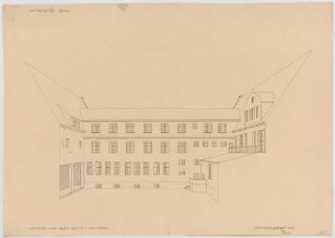 Fischer, Theodor; Jena; Universität - Großer Hof Ostflügel (Perspektive)