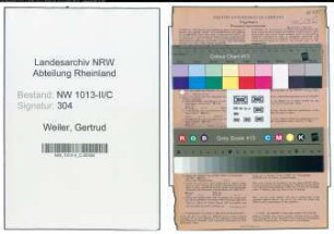 Entnazifizierung Gertrud Weiler , geb. 22.09.1870 (Gastwirtin)