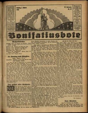 Erste Ausgabe vom Sonntag, den 02. Oktober 1932.