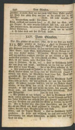 XXV. Vom Glauben