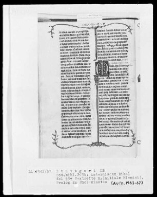 Lateinische Bibel, drei Bände — Initiale M (emini), Folio 53verso