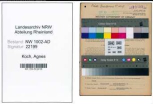 Entnazifizierung Agnes Koch, geb. 04.09.1898 (Buchhalterin)