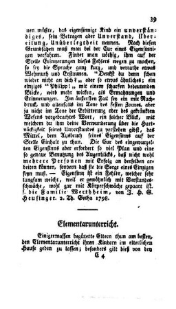 Elementarunterricht