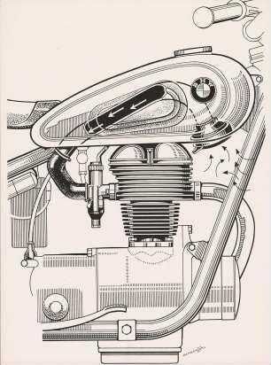 Ansaugleitung des Motorrads "R 25 / 3" der BMW AG
