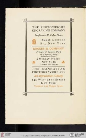 Rogers & Company [Printers of Camera Work]