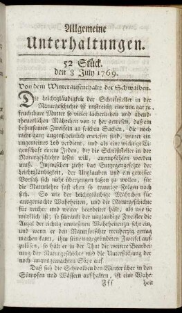 52 Stück. d. 8. July 1769.
