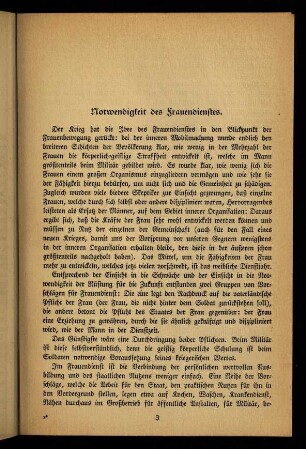 3-4, Notwendigkeit des Frauendienstes