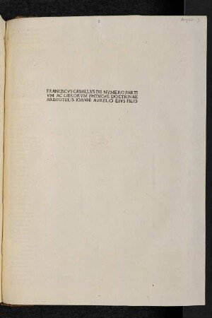 De numero partium ac librorum physicae doctrinae Aristotelis
