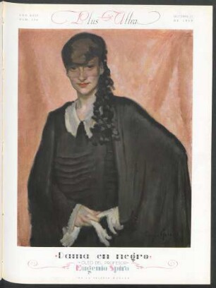 "Dama en negro", óleo