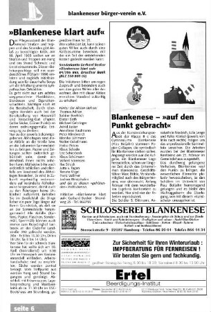 "Blankenese klart auf"