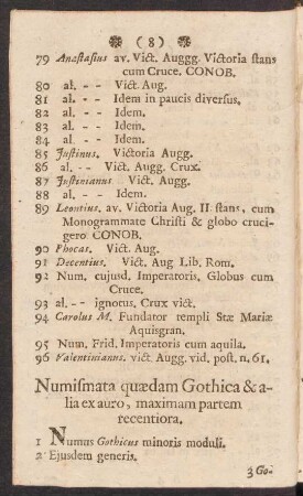 Numismata quaedam Gothica et alia es auro, maximam partem recentiora