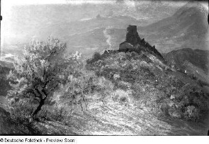 Die Burg Kamaik im Frühling. Öl auf Leinwand, um 1930