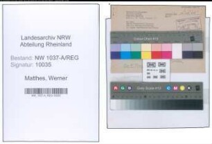 Entnazifizierung Werner Matthes , geb. 02.01.1904 ()