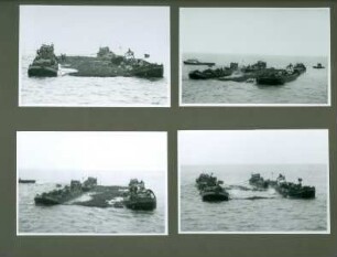 Leitdamm am Mittelgrund an der Küste bei Cuxhaven, 1950