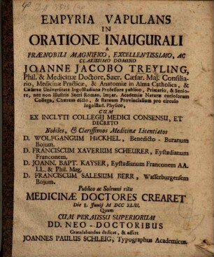 Empyria vapulans : in oratione inaugurali