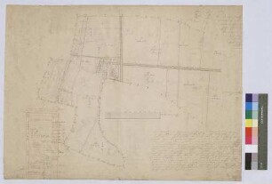 Grundriss über die 1809 neu gesetzten Grenzsteine am Hinteren Meßhof (Inselkarte)