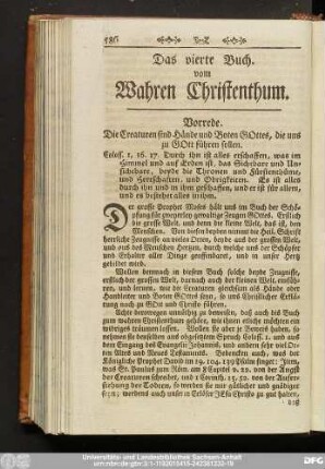 Das vierte Buch. vom Wahren Christenthum.