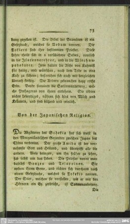 Von der Japanischen Religion