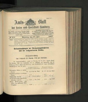 No. 177, 17. Juli 1917