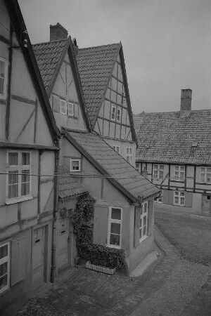 Stralsund. Spitalhäuser beim Johanniskloster, Fachwerk