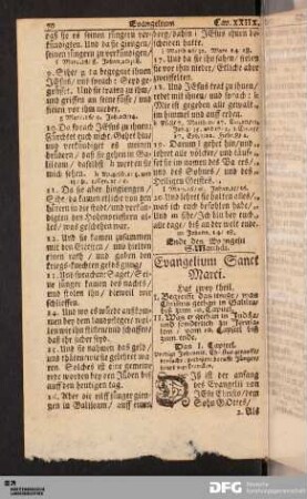 Evangelium Sanct Marci.