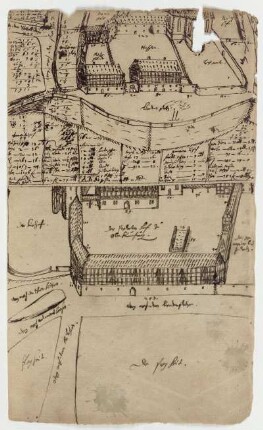 Kaufungen, ehem. Kloster (Stift), südöstlicher Vorhof und westlicher "Prelaten hof" (recto)