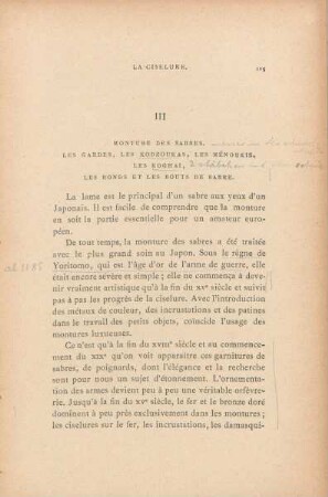 III. Monture des sabres. - Les gardes, les kodzoukas, les ménoukis, les koghai, les ronds et les bouts de sabre