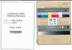 Entnazifizierung Anton Kuhn , geb. 10.04.1890 (Beamter)
