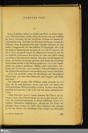Fünfter Teil