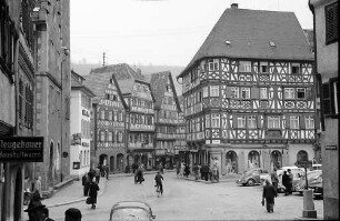 Mosbach: Marktplatz mit Fachwerkhäusern
