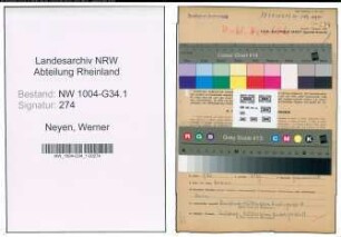 Entnazifizierung Werner Neyen , geb. 19.04.1890 (Arzt)