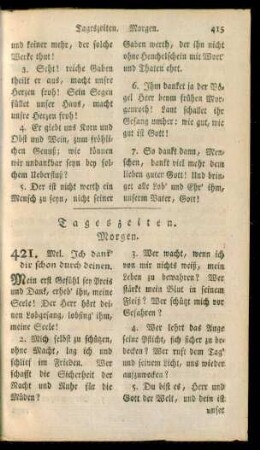 [4.] Tageszeiten Nr. 421 - 450