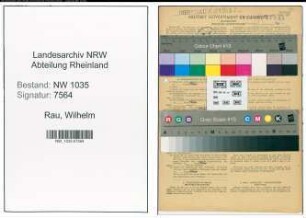 Entnazifizierung Wilhelm Rau , geb. 06.07.1902 (Steiger)